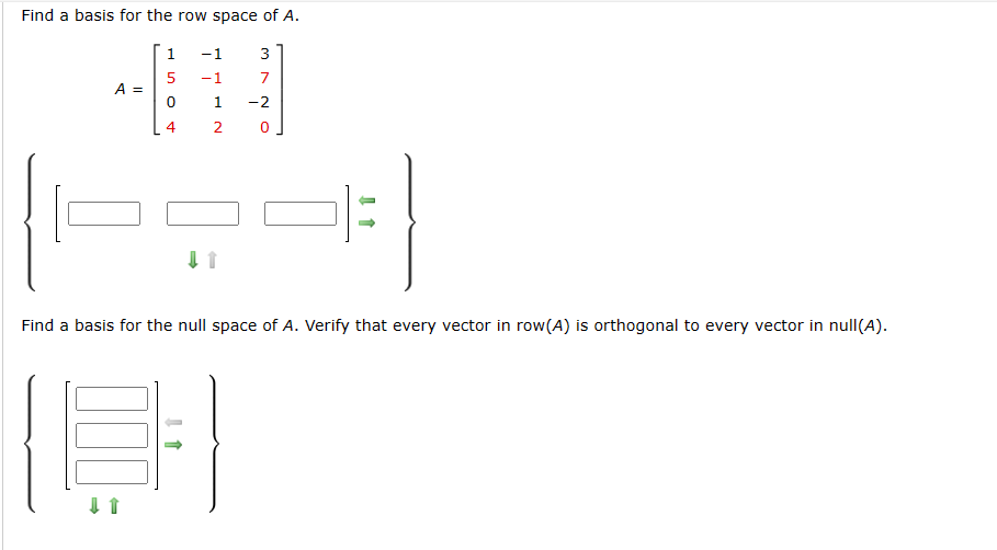 Solved Find a basis for the row space of A. Chegg