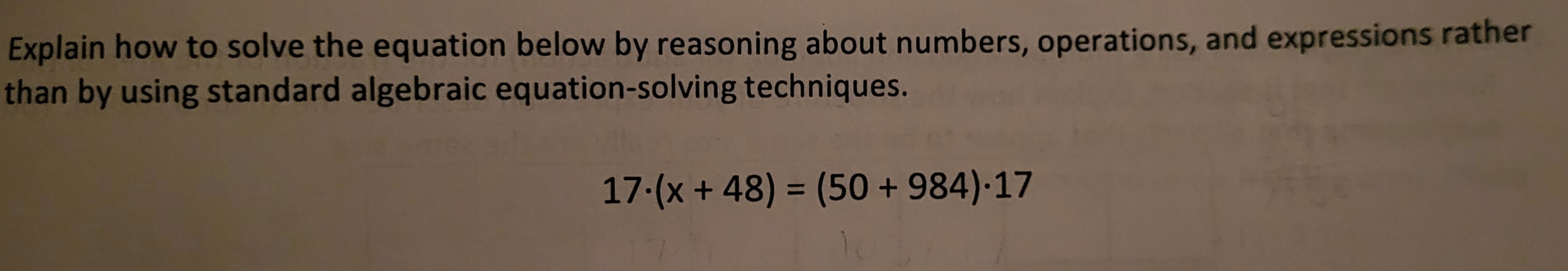 Solved Please DO NOT use algebraExplain how to solve the | Chegg.com