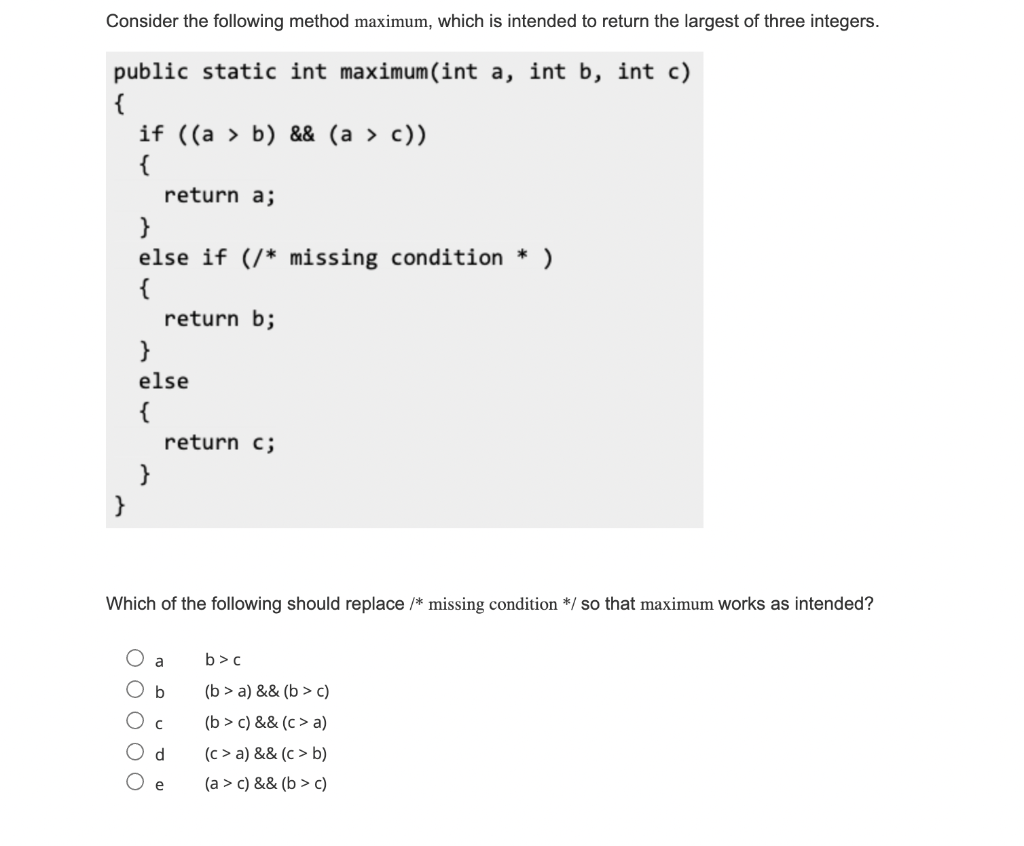 Solved Question 3 (1 point) Consider the following class | Chegg.com