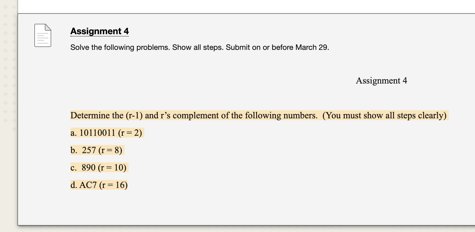 solved assignment 419