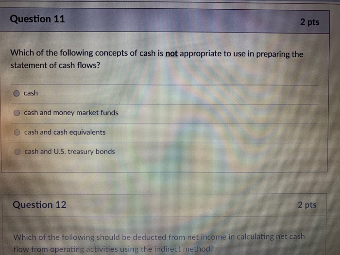 Solved Question 11 2 pts Which of the following concepts of | Chegg.com