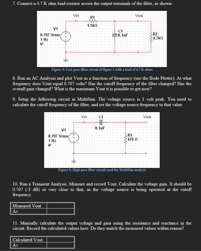 Solved 1. Setup the following circuit in MultiSim. The | Chegg.com