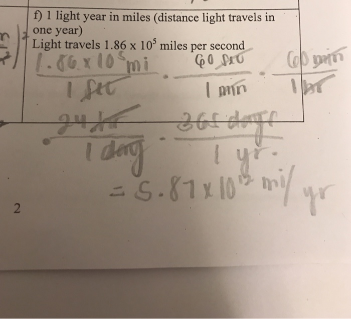 distance light travels in 1 year in km
