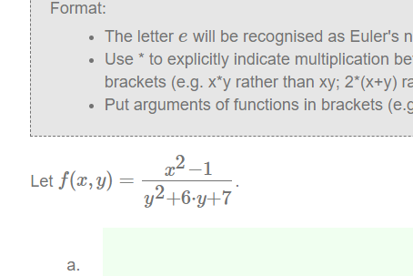 Solved Format: • The letter e will be recognised as Euler's | Chegg.com