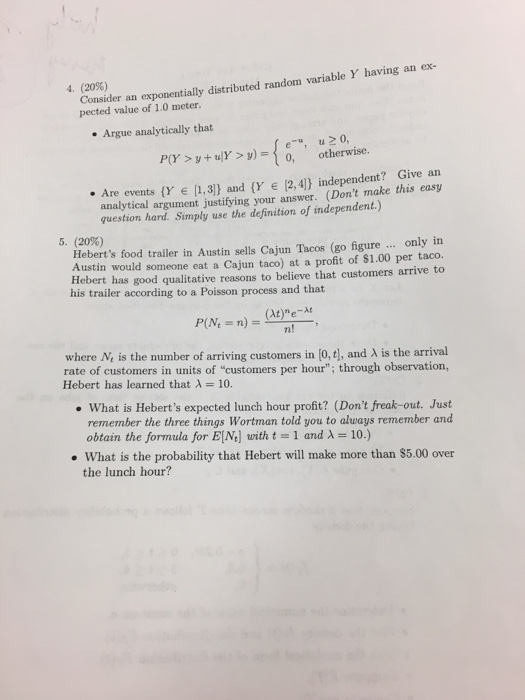 Solved consider an exponentially distributed random variable chegg