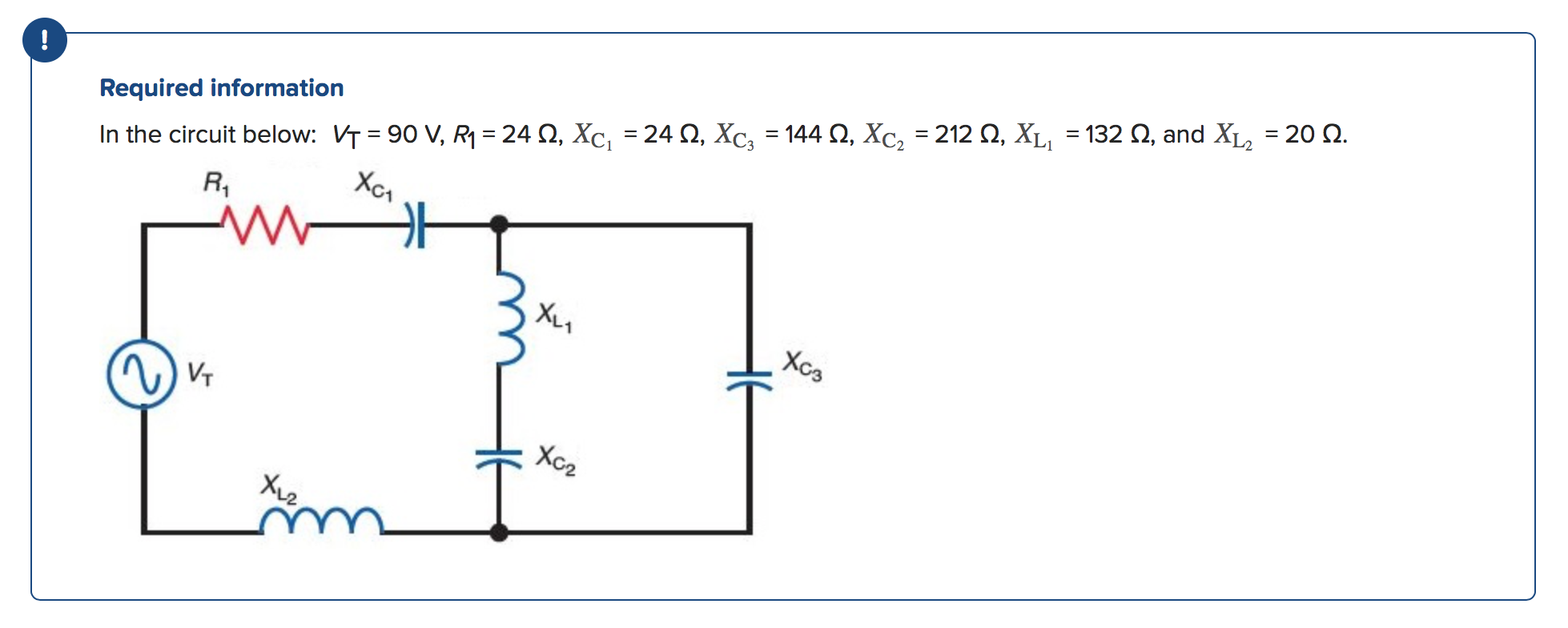 Solved 1 Calculate The Total Impedance Zt In The Circuit Chegg Com