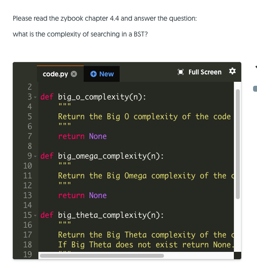 Please read the zybook chapter 4.5 and answer the | Chegg.com