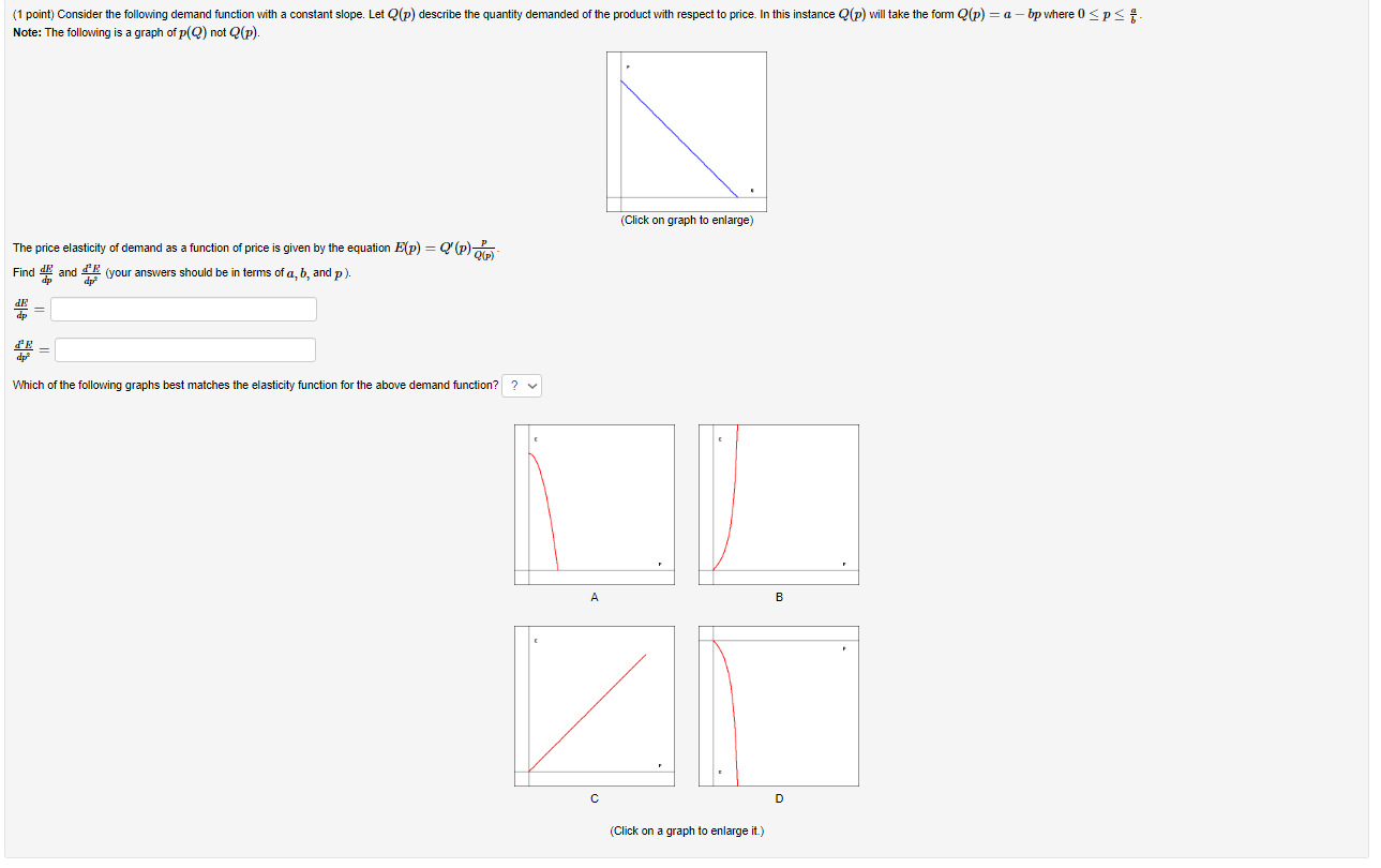 Solved (1 point) Each curve in the figure below represents | Chegg.com