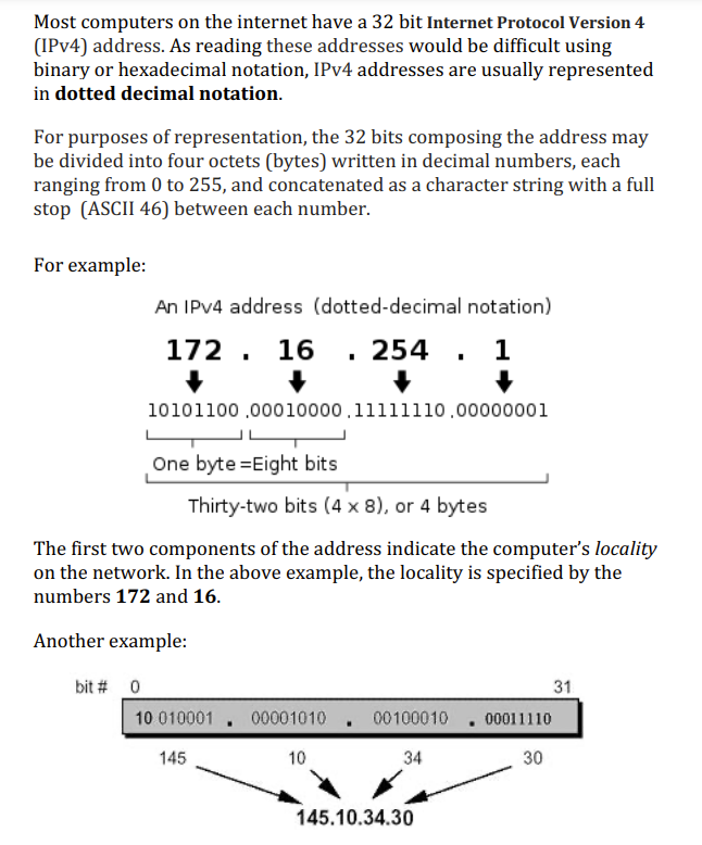 Solved Most computers on the internet have a 32 bit Internet | Chegg.com