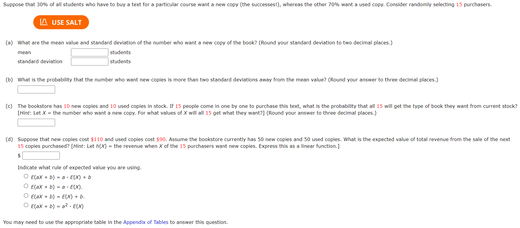 Solved (a) What are the mean value and standard deviation of | Chegg.com