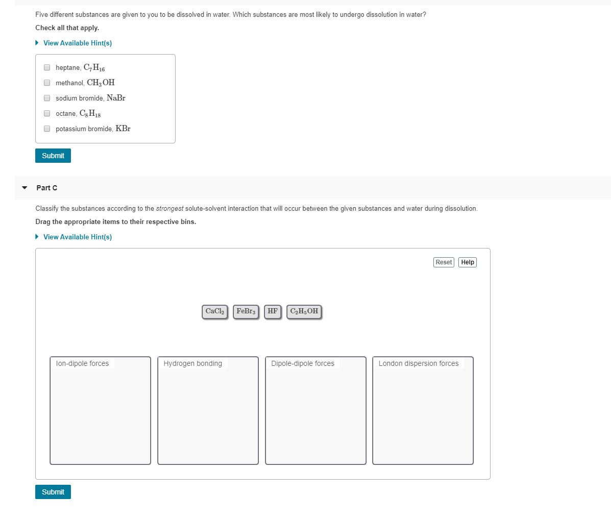 Solved Five Different Substances Are Given To You To Be Chegg Com