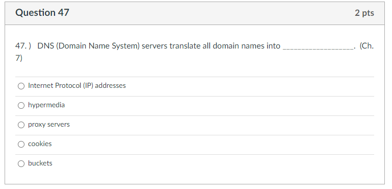a dns translate a domain name to which of these