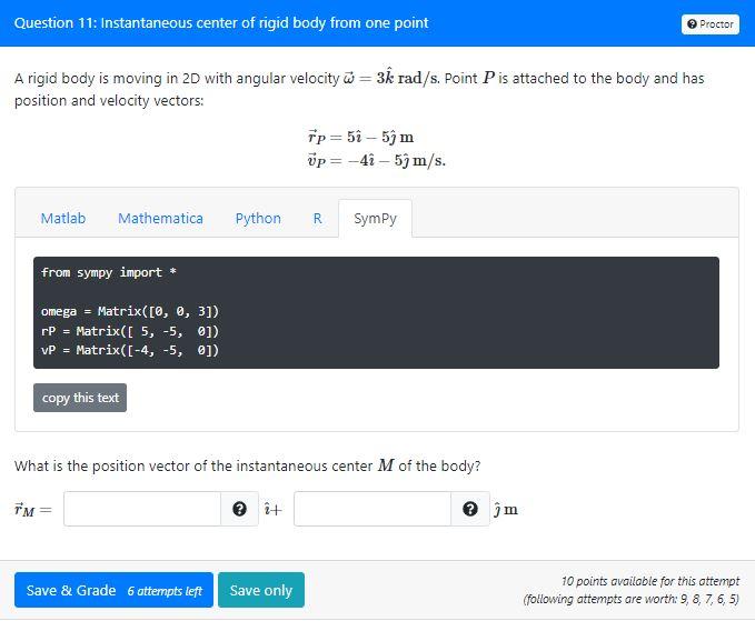 Solved Question 11: Instantaneous center of rigid body from | Chegg.com