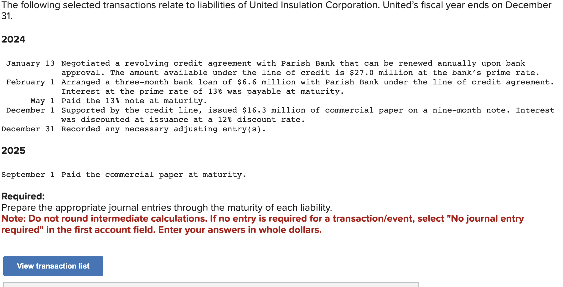 Solved Journal entry worksheet Record a three-month bank | Chegg.com
