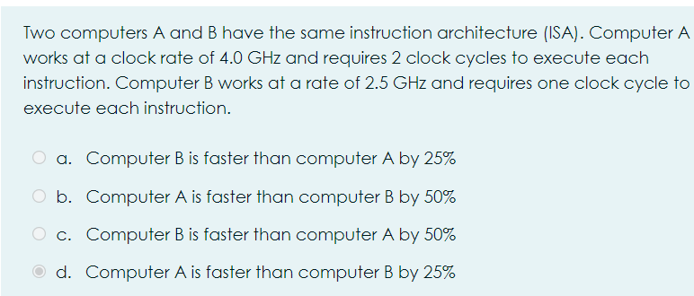Solved Two computers A and B have the same instruction | Chegg.com