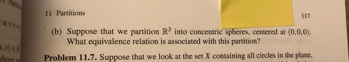 Solved 11 Partitions (b) Suppose that we partition R3 into | Chegg.com
