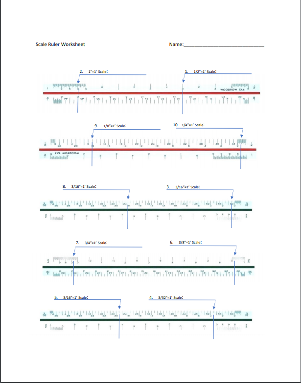 How to use a Scale Ruler with a practice worksheet 