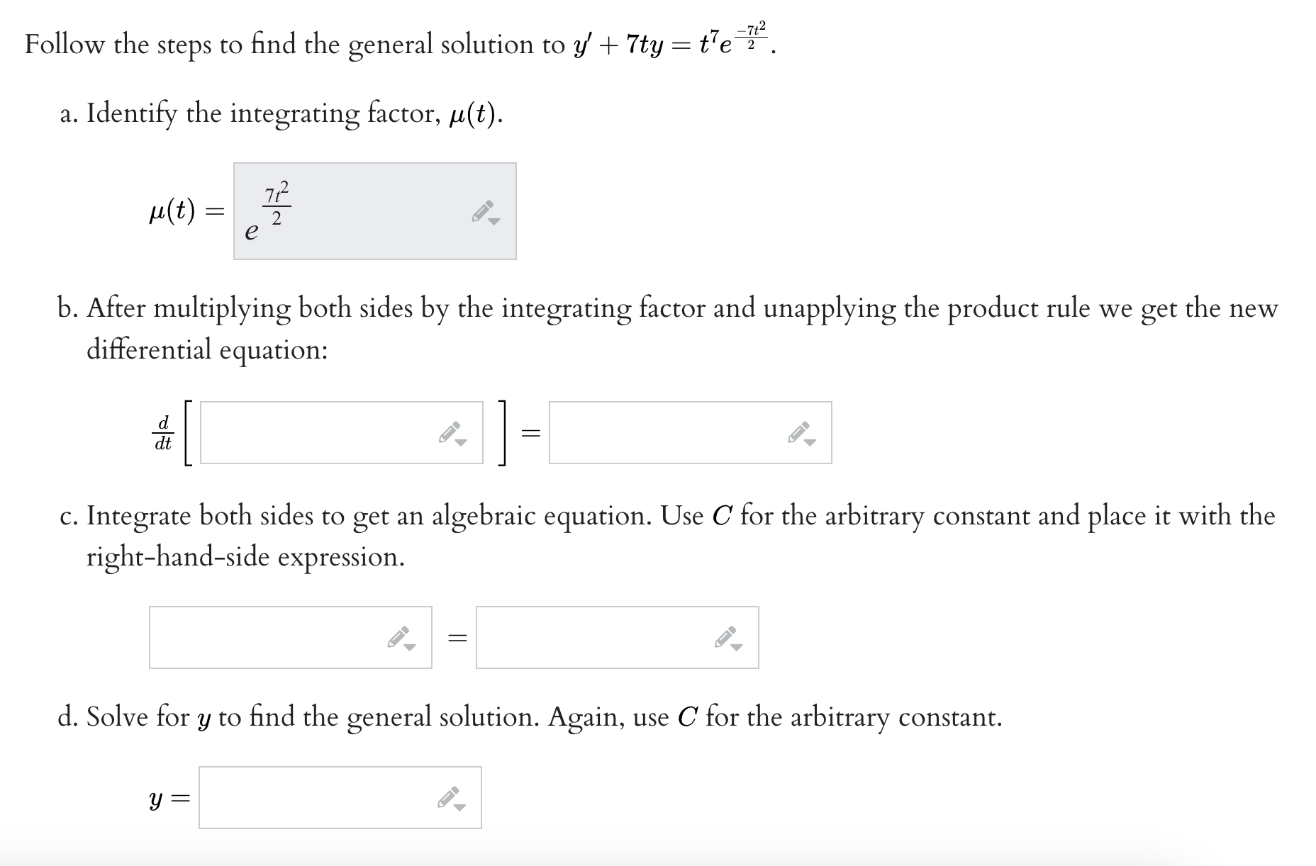 Solved Follow the steps to find the general solution to | Chegg.com