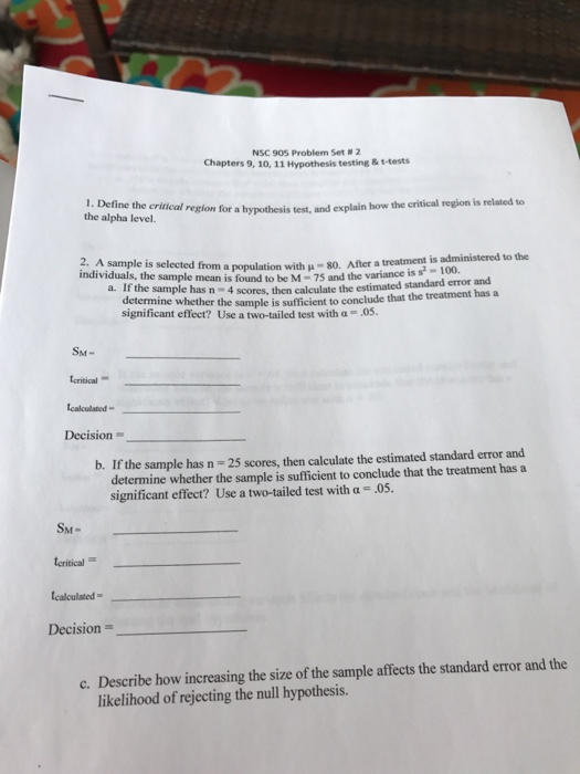 how to find the critical region in hypothesis testing