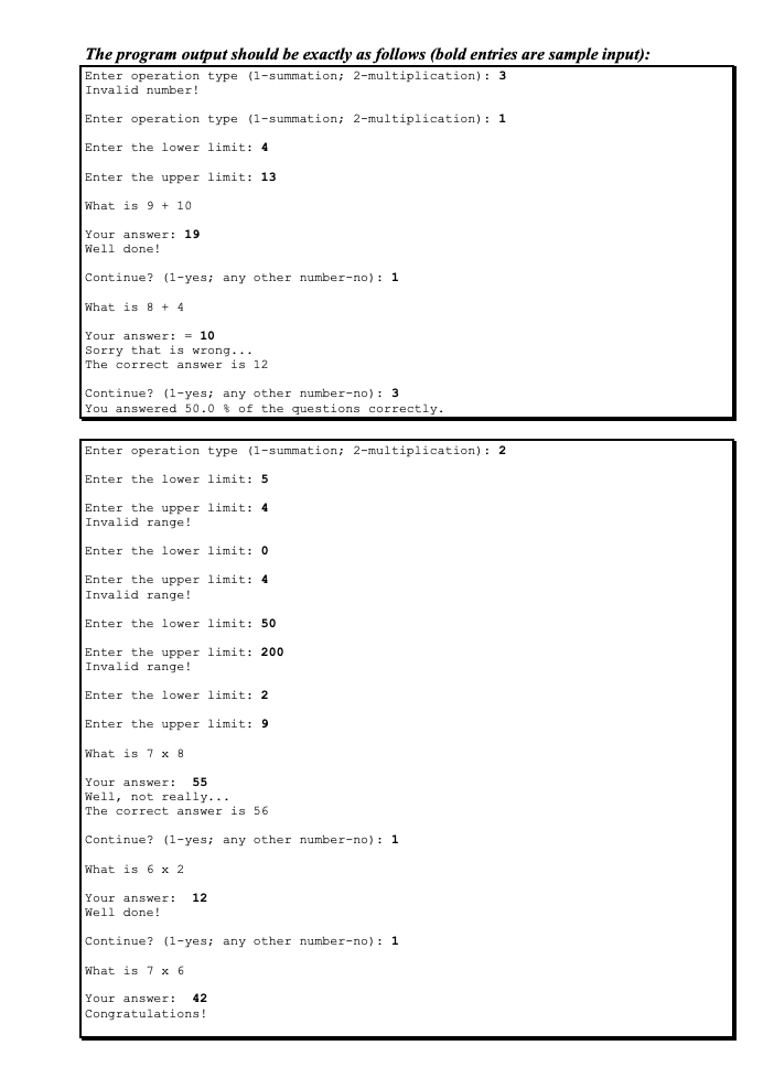 Solved Write a Python program for kids that helps practice | Chegg.com