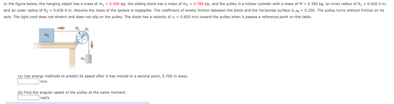 Solved In the figure below, the hanging object has a mass of | Chegg.com