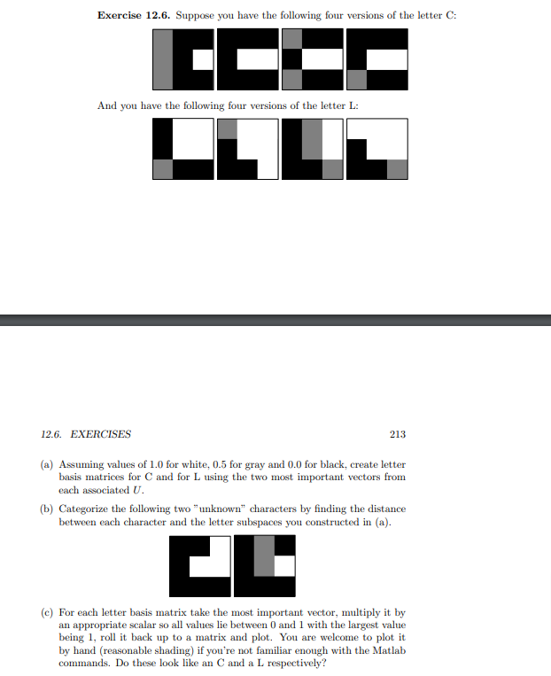 Exercise 12.6. ﻿Suppose you have the following four