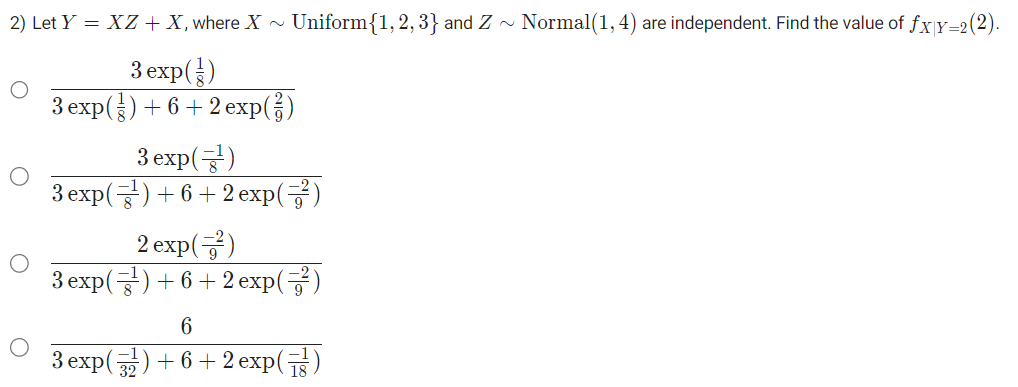 Solved 2 Let Yxzx Where X∼uniform 123 And 6262