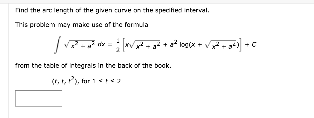 solved-find-the-arc-length-of-the-given-curve-on-the-chegg