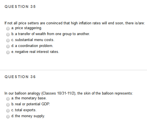 Solved QUESTION 32 With an inflation tax: a. there is a | Chegg.com