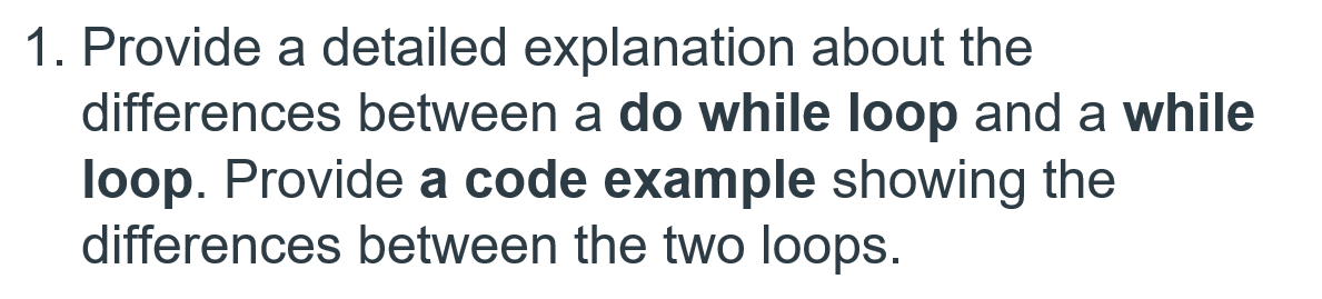 Solved 1. Provide a detailed explanation about the | Chegg.com
