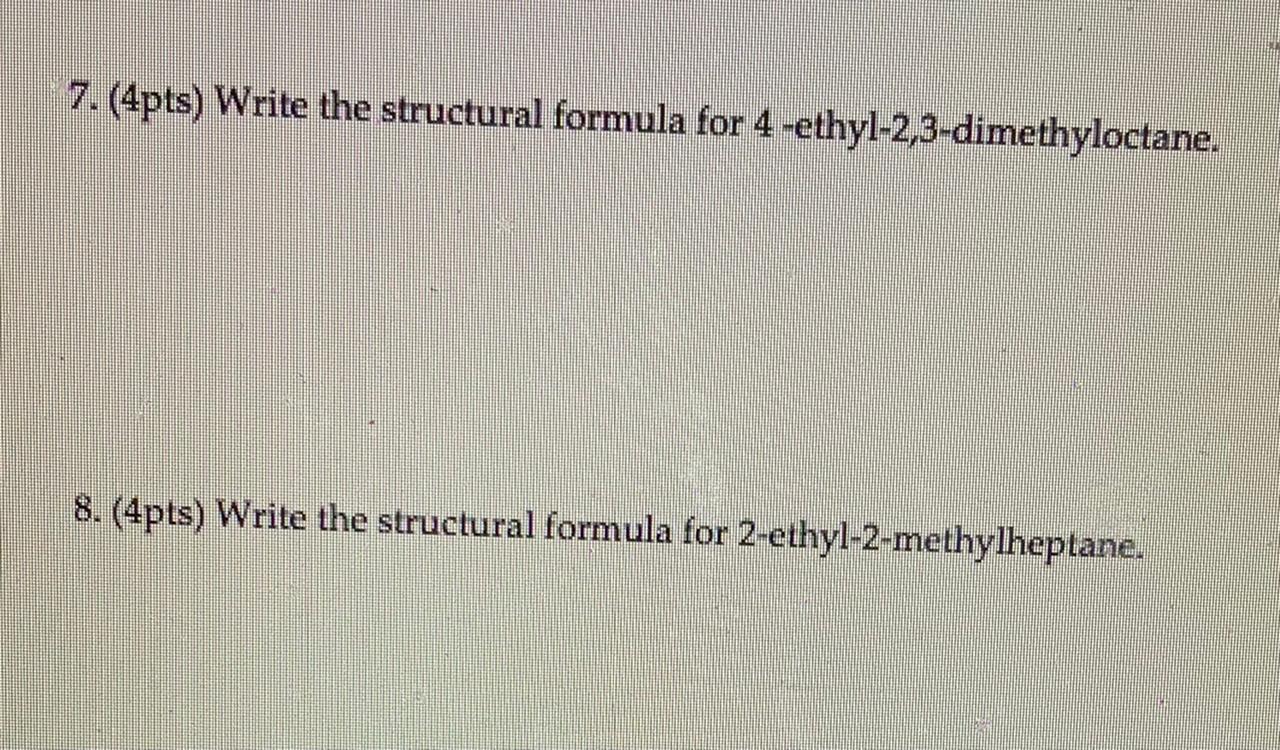 4 ethyl 2 2 dimethylhexane structural formula