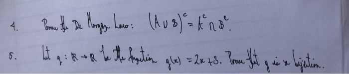Solved INTRO TO MATH PROOFS-Please show a detailed proof of | Chegg.com