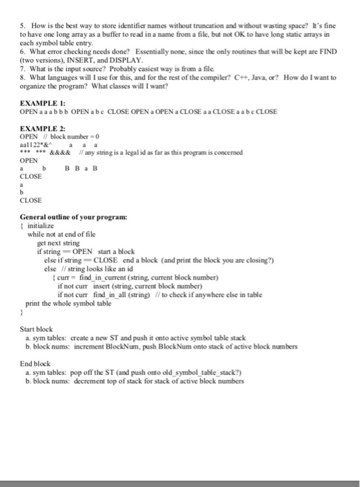 Solved SYMBOL TABLE ROUTINES Choose an organization for your | Chegg.com