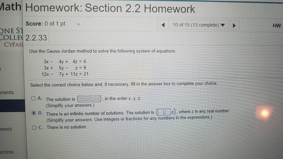 answer to my math homework