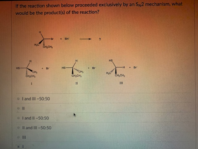 Solved If the reaction shown below proceeded exclusively by | Chegg.com