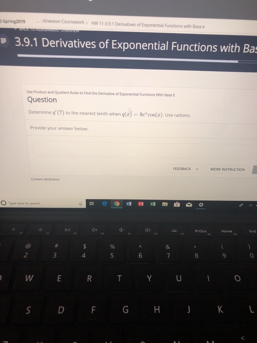 Solved 2-Spring2019 Knewton Coursework> HW 11-3.9.1 | Chegg.com