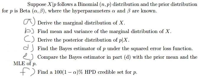 Solved Suppose X P Follows A Binomial N P Distribution Chegg Com
