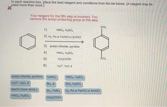 Solved In each reaction box, place the best reagent and | Chegg.com