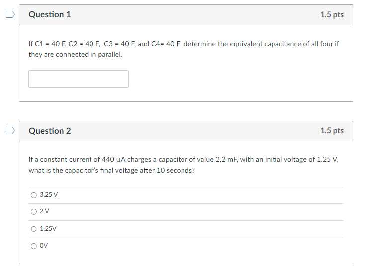 Solved If C1=40 F,C2=40 F,C3=40 F, and C4 =40 F determine | Chegg.com