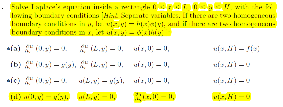 Solved Solve Laplaces Equation Inside A Rectangle