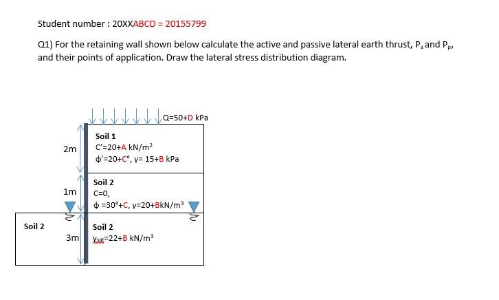 Solved Student Number xxabcd Q1 For The Re Chegg Com