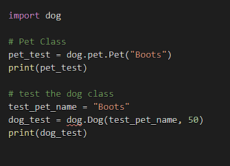 Solved Define a dog class that inherits 