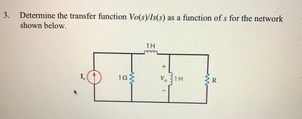 Solved Determine the transfer function Vo(s)/Is(s) as a | Chegg.com