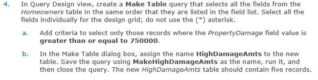 create a single table query in design view