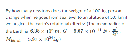 Solved By how many newtons does the weight of a 100-kg | Chegg.com