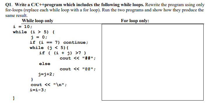 Solved == Q1. Write a C/C++program which includes the | Chegg.com