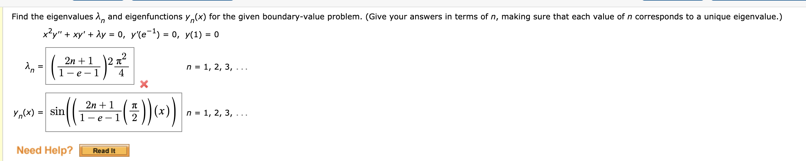 Solved Find The Eigenvalues λn And Eigenfunctions Yn X