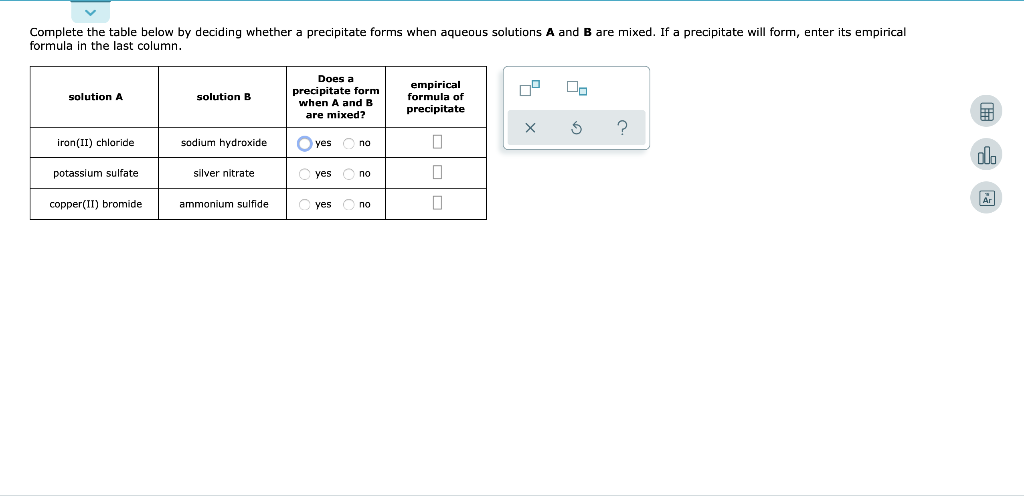 Solved Complete the table below by deciding whether a | Chegg.com