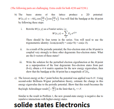 Solved 4. In the reciprocal space of a 2D square lattice | Chegg.com