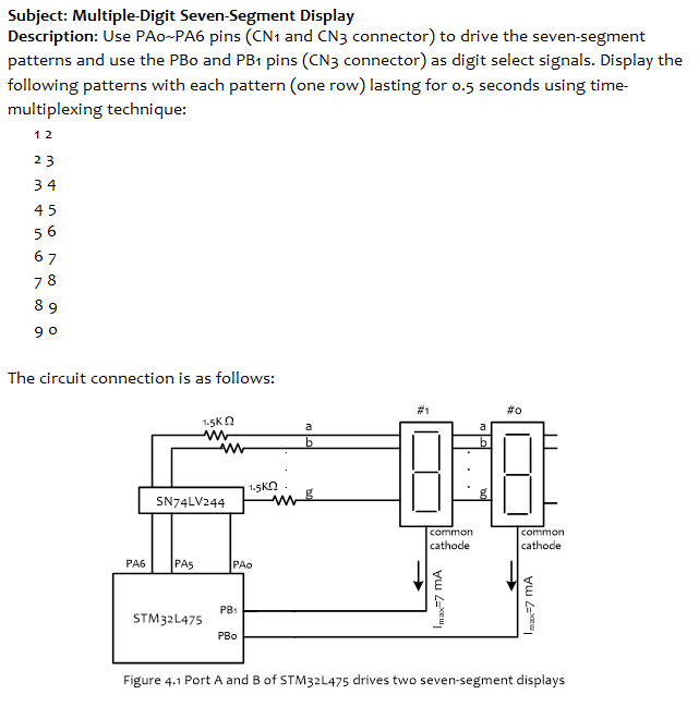 Solved Subject: Multiple-Digit Seven-Segment Display | Chegg.com